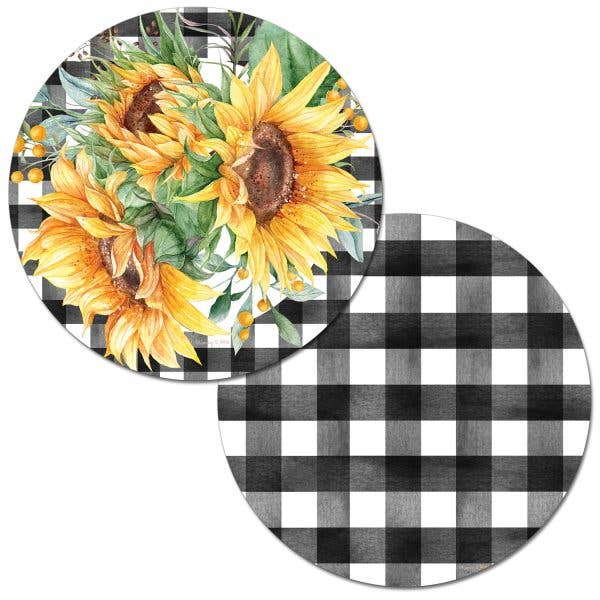 CounterArt Sunflower Fields Reversible Rectangular Placemat Set of 4 Made in The USA CounterArt Sunflower Fields Reversible Rectangular Placemat Set of 4 Made in The USA